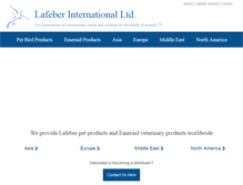 Tablet Screenshot of lafeberinternational.com